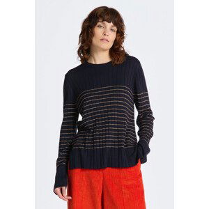 SVETR GANT STRIPE RIBBED KNIT C-NECK modrá M