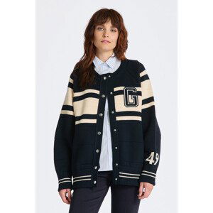 SVETR GANT KNITTED GANT VARSITY JACKET modrá XS