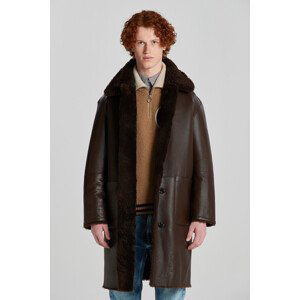 KABÁT GANT OVERSIZED SHEARLING COAT hnědá M