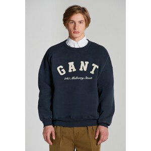 MIKINA GANT GRAPHIC C-NECK SWEAT modrá M