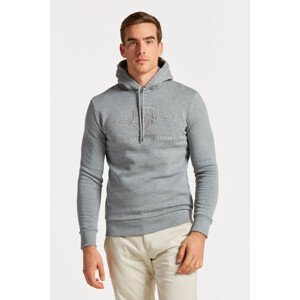 MIKINA GANT REG TONAL SHIELD HOODIE šedá XXXL