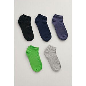 PONOŽKY GANT TONAL LOGO SNEAKER SOCKS 5-PACK zelená 31/33