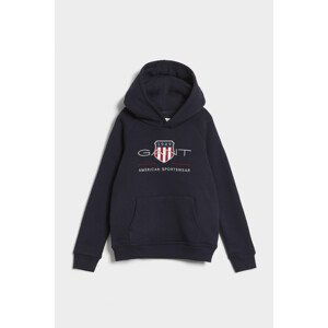 MIKINA GANT ARCHIVE SHIELD RAGLAN HOODIE modrá 110/116