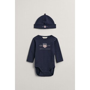 DĚTSKÝ SET GANT ARCHIVE SHIELD BODY AND BEANIE modrá 68