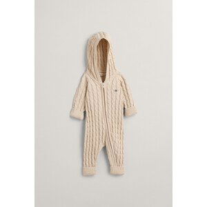 SVETR GANT COTTON CABLE SHIELD ONE PIECE hnědá 56