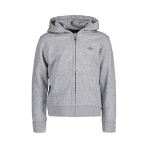 MIKINA GANT SHIELD ZIP HOODIE šedá 122/128