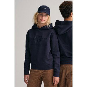 MIKINA GANT TONAL SHIELD HOODIE modrá 146/152