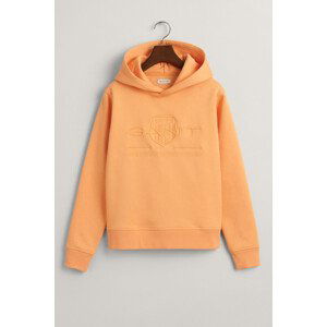 MIKINA GANT TONAL SHIELD HOODIE oranžová 146/152