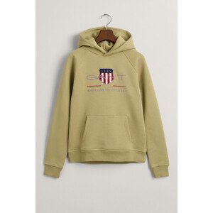 MIKINA GANT ARCHIVE SHIELD HOODIE zelená 134/140