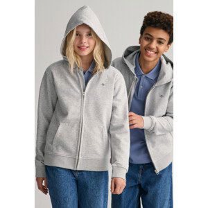 MIKINA GANT SHIELD ZIP HOODIE šedá 146/152