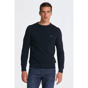 SVETR GANT COTTON PIQUE C-NECK modrá L