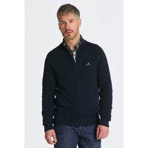 SVETR GANT COTTON PIQUE ZIP CARDIGAN modrá L