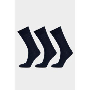 PONOŽKY 3-PACK GANT MERCERIZED COTTON SOCKS 3-PACK modrá 40/42