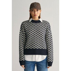 SVETR GANT INTARSIA C-NECK modrá XS