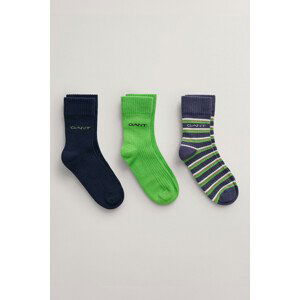 PONOŽKY 3-PACK GANT STRIPE SOCKS 3-PACK modrá 19/21