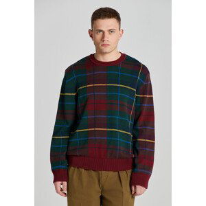 SVETR GANT TARTAN JACQUARD C-NECK červená S