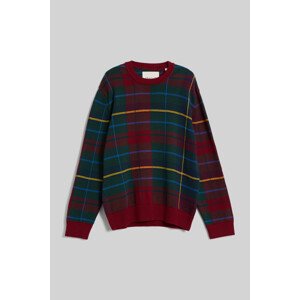 SVETR GANT TARTAN JACQUARD C-NECK červená M