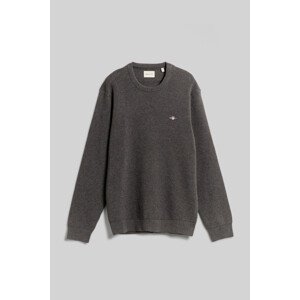 SVETR GANT TEXTURED COTTON C-NECK šedá L