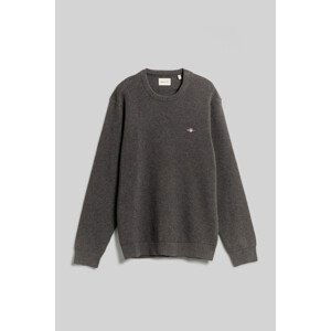 SVETR GANT TEXTURED COTTON C-NECK šedá XXXL