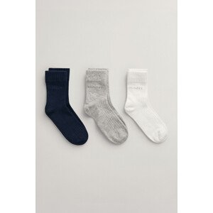 PONOŽKY 3-PACK GANT TONAL LOGO RIB SOCKS 3-PACK modrá 27/29