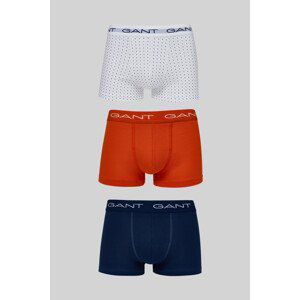 SPODNÍ PRÁDLO GANT MICRO PRINT TRUNK 3-PACK bílá XL