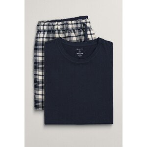 PYŽAMO GANT FLANNEL PANTS AND T-SHIRT GB modrá S