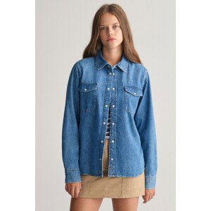 KOŠILE GANT RELAXED LS DENIM SHIRT modrá 134/140