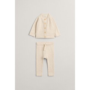 DĚTSKÝ SET GANT CARDIGAN AND PANT GIFT SET hnědá 56