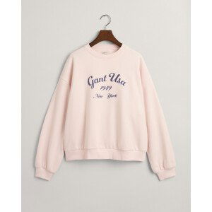 MIKINA GANT OVERSIZED SCRIPT LOGO C-NECK růžová 134/140