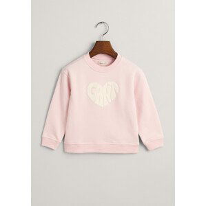 MIKINA GANT HEART GRAPHIC SWEAT C-NECK růžová 122/128