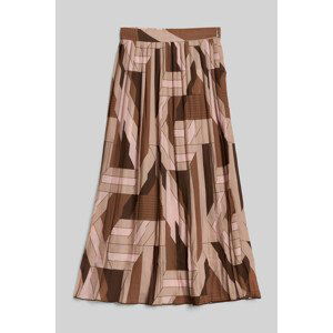 SUKNĚ GANT REG LETTERS PRINT PLEATED SKIRT hnědá 34