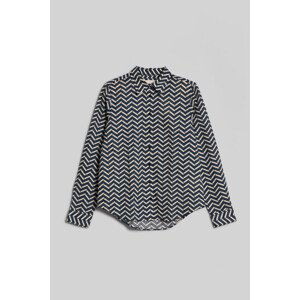 HALENKA GANT REG GEOMETRIC COT VOILE SHIRT modrá 42