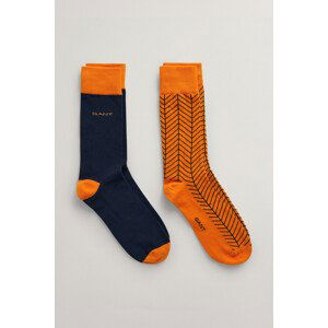 PONOŽKY GANT HERRINGBONE PATTERN SOCKS 2-PACK oranžová 40/42