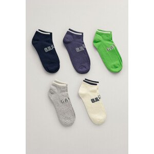 PONOŽKY GANT SNEAKER SOCKS 5-PACK šedá 34/36