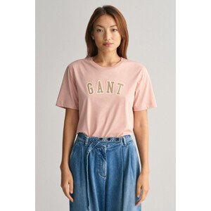 TRIČKO GANT REL LOGO C-NECK T-SHIRT DUSTY ROSE