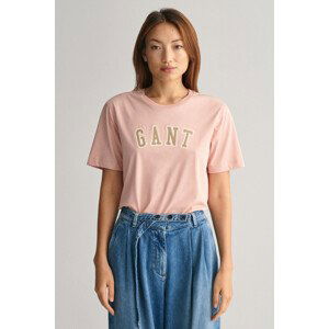 TRIČKO GANT REL LOGO C-NECK T-SHIRT DUSTY ROSE