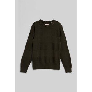 SVETR GANT TONAL BARSTRIPED COTTON C-NECK zelená XXXL