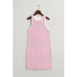 ŠATY GANT STRIPED RIBBED TANK DRESS BOLD VIOLET