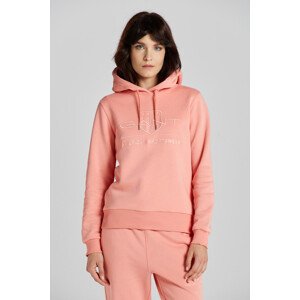 MIKINA GANT REG TONAL SHIELD HOODIE růžová S