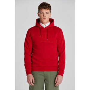 MIKINA GANT REG TONAL SHIELD HOODIE červená L