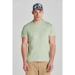 TRIČKO GANT REG TONAL SHIELD SS T-SHIRT MILKY MATCHA