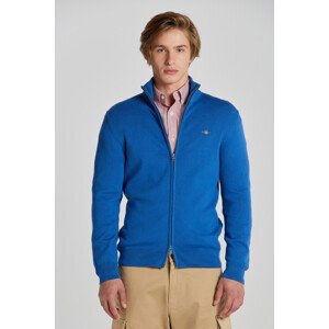 SVETR GANT CASUAL COTTON ZIP CARDIGAN modrá L