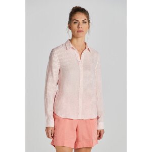 KOŠILE GANT REG LINEN STRIPE SHIRT PEACHY PINK