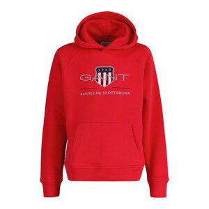 MIKINA GANT ARCHIVE SHIELD HOODIE BRIGHT RED