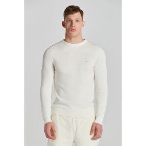 SVETR GANT COTTON PIQUE C-NECK bílá M