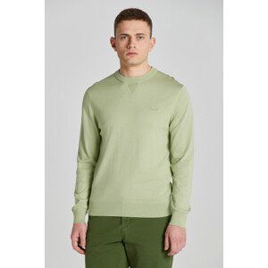 SVETR GANT FINE COTTON C-NECK zelená M