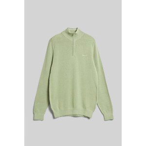 SVETR GANT COTTON PIQUE HALFZIP zelená L