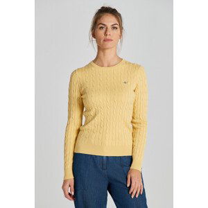 SVETR GANT STRETCH COTTON CABLE C-NECK žlutá XS