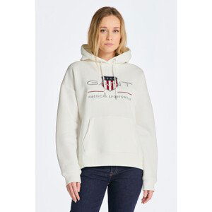 MIKINA GANT REL ARCHIVE SHIELD HOODIE bílá S