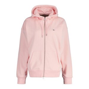 MIKINA GANT REL SHIELD ZIP HOODIE růžová S